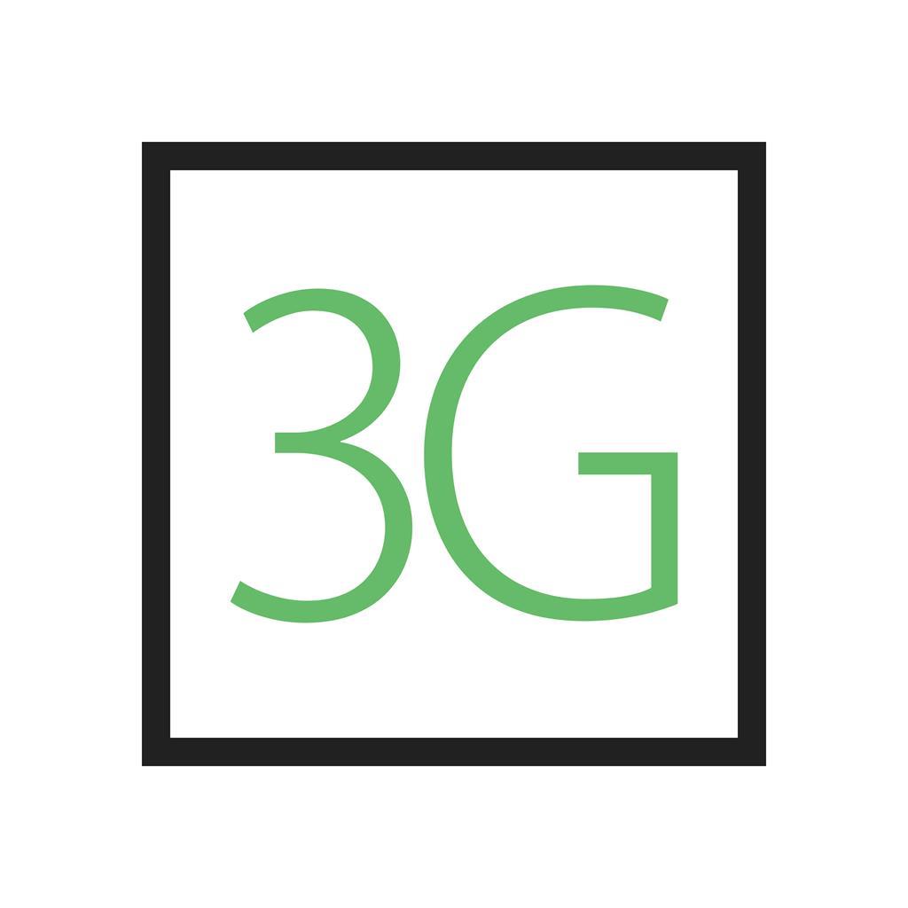 3G Line Green Black Icon - IconBunny