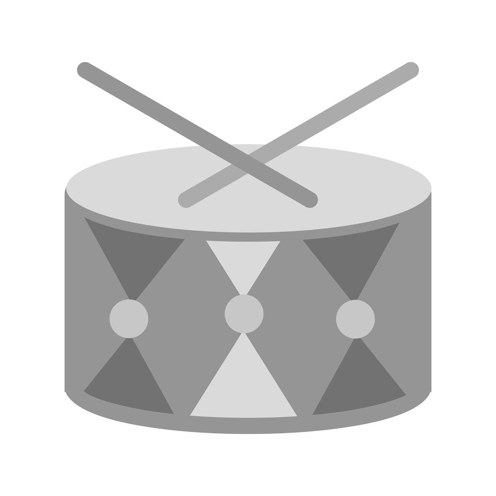 Drums Greyscale Icon - IconBunny