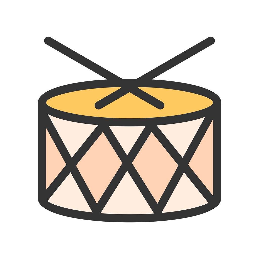 Drums Line Filled Icon - IconBunny