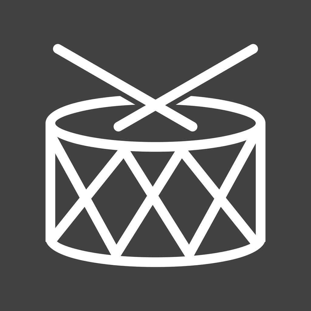 Drums Line Inverted Icon - IconBunny
