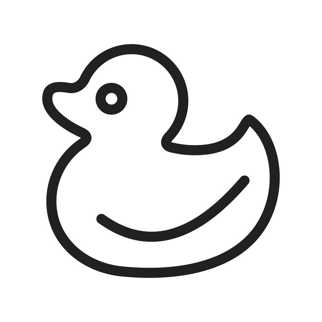 Duck Line Icon - IconBunny