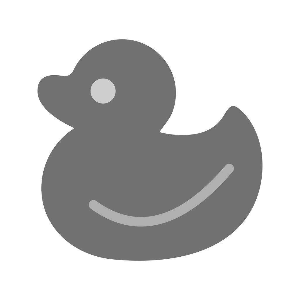 Duck Greyscale Icon - IconBunny