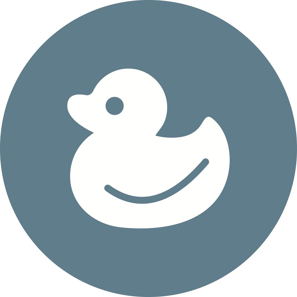 Duck Flat Round Icon - IconBunny