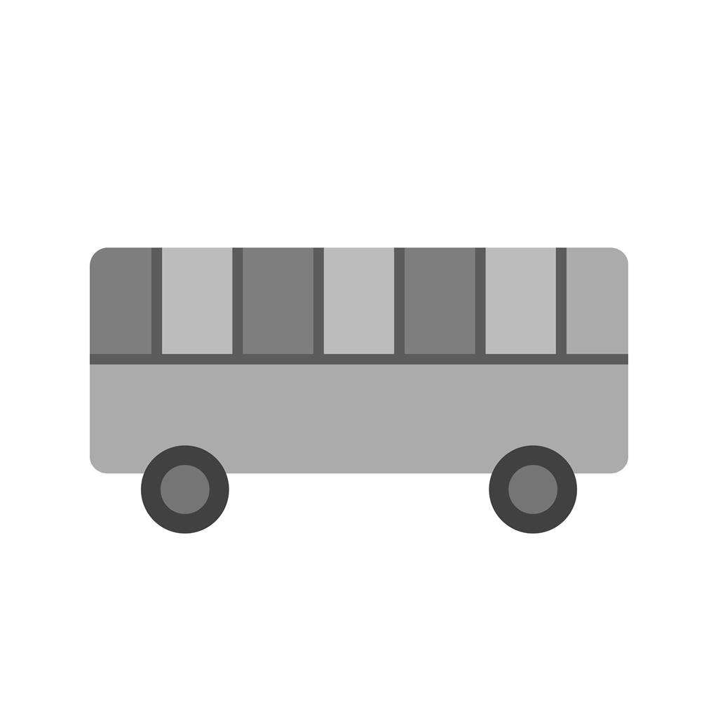 Toy Bus Greyscale Icon - IconBunny