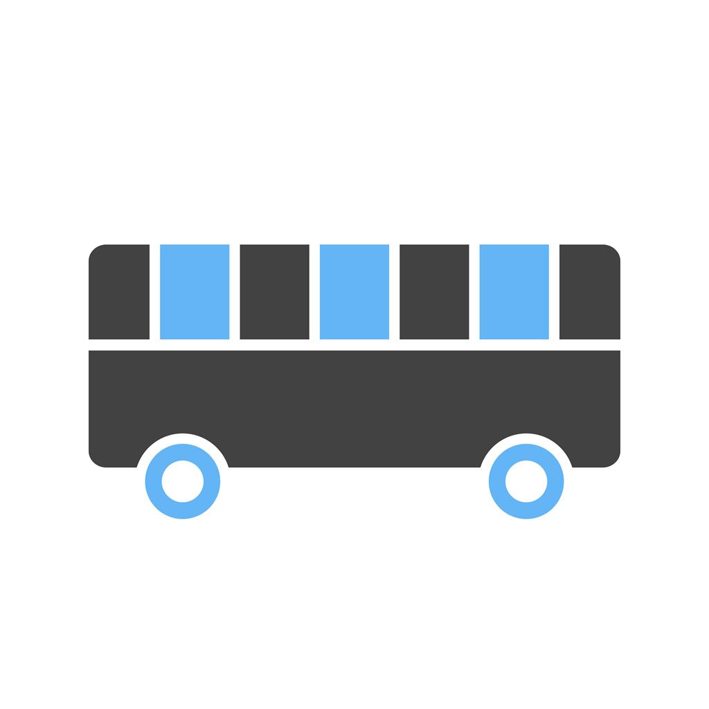 Toy Bus Blue Black Icon - IconBunny