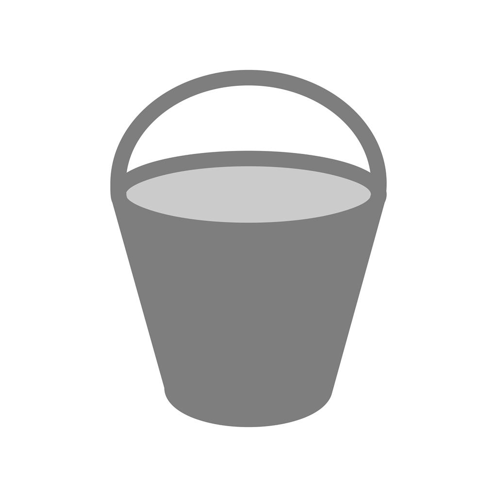 Sand bucket Greyscale Icon - IconBunny
