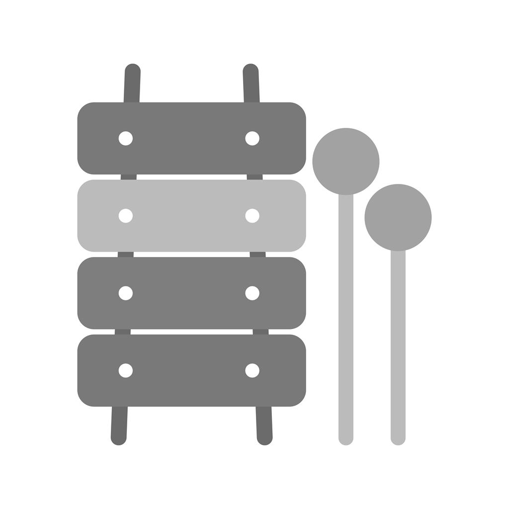 Xylophone Toy Greyscale Icon - IconBunny