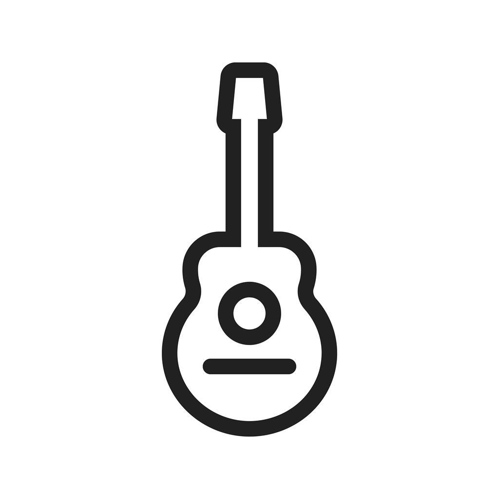Guitar Line Icon - IconBunny