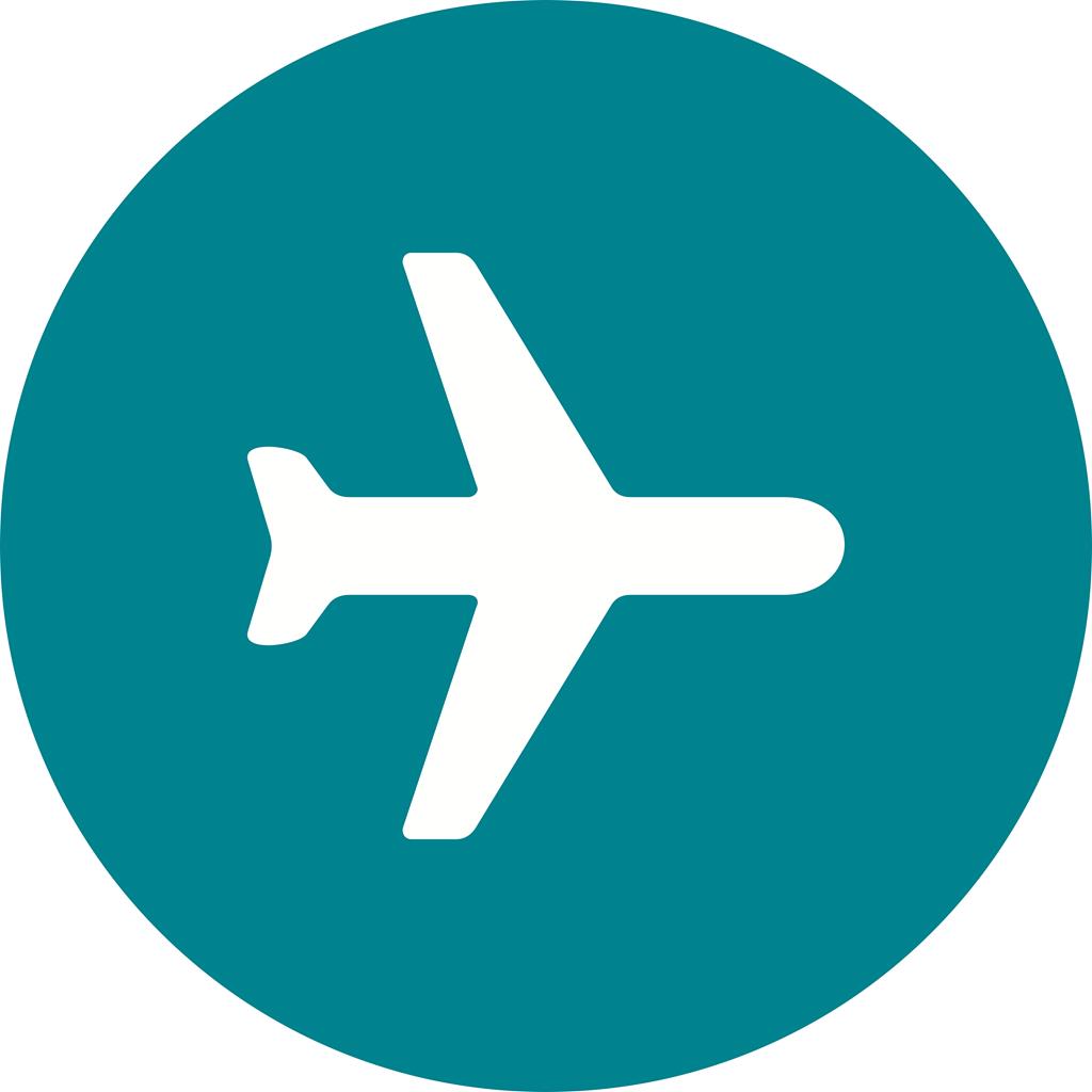 Aeroplane Mode Flat Round Icon - IconBunny