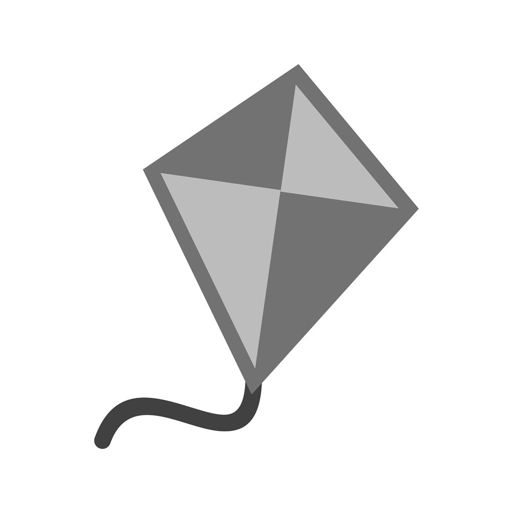Kite Greyscale Icon - IconBunny