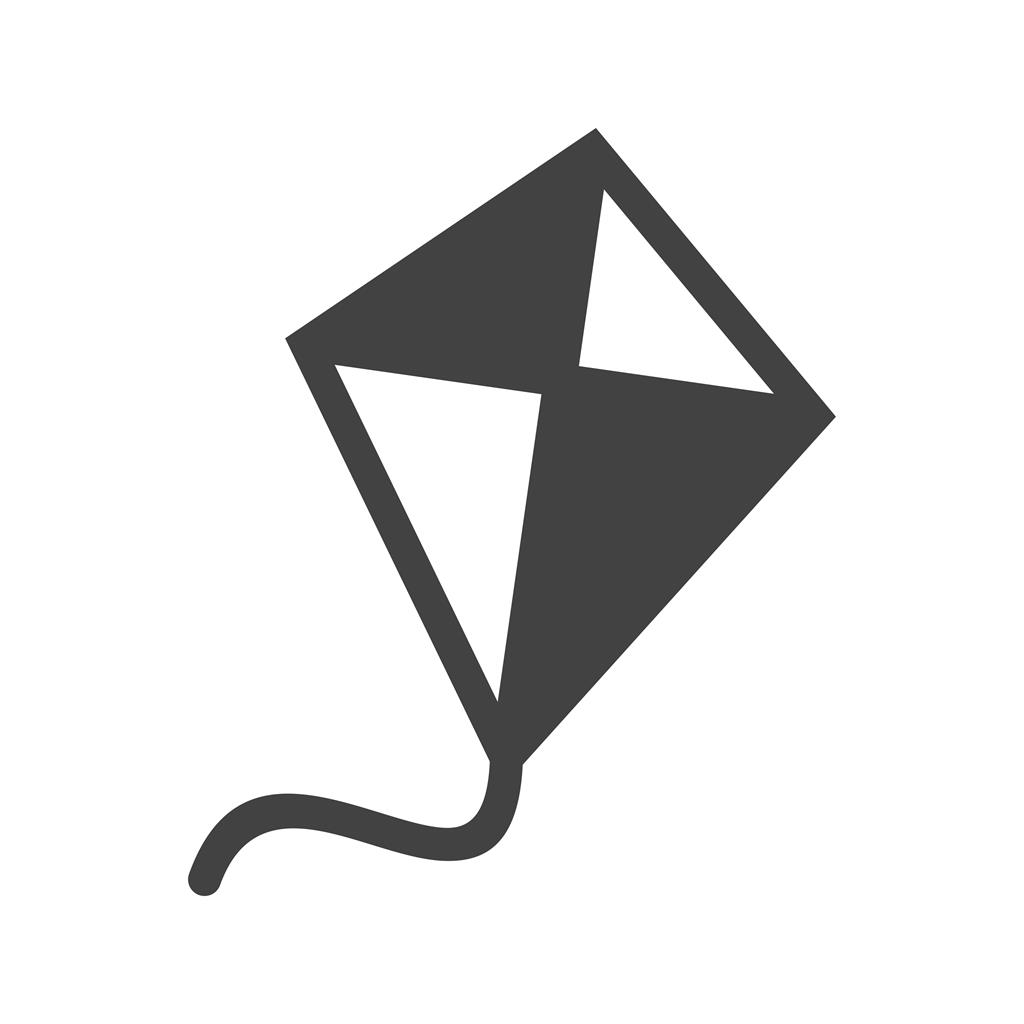 Kite Glyph Icon - IconBunny