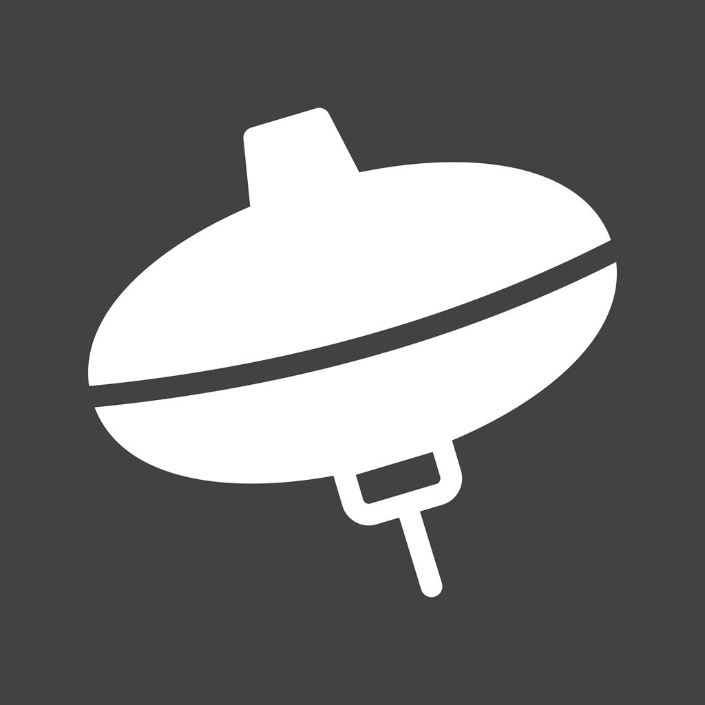 Spinning Top Glyph Inverted Icon - IconBunny