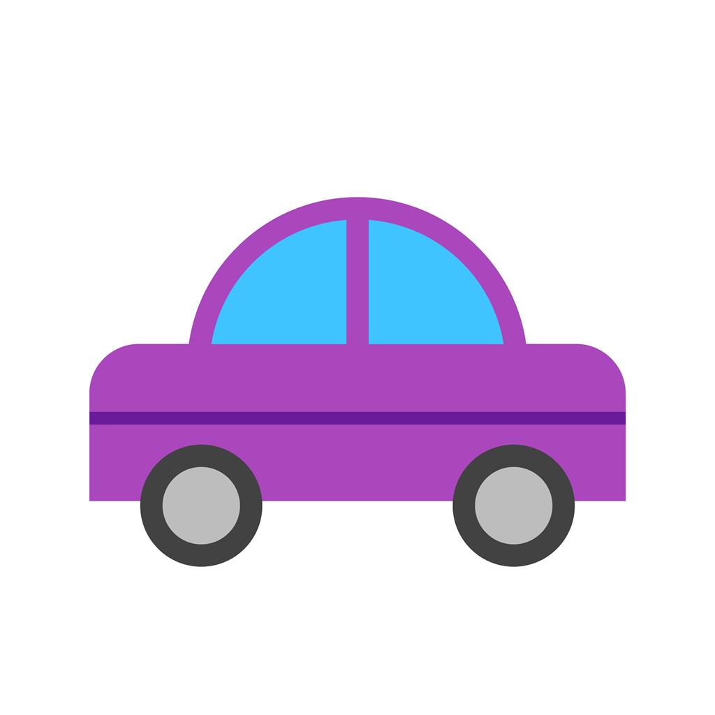 Toy Car I Flat Multicolor Icon - IconBunny