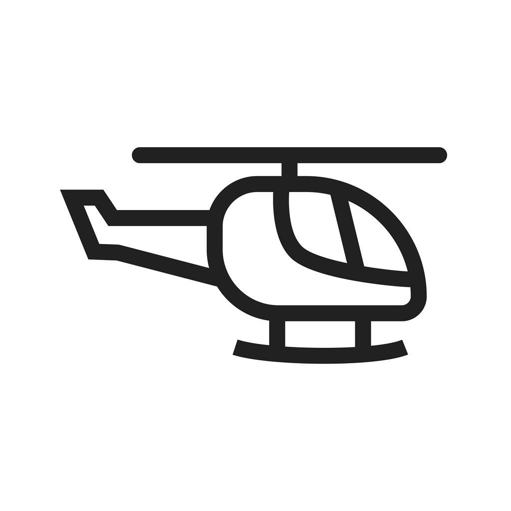 Helicopter Line Icon - IconBunny