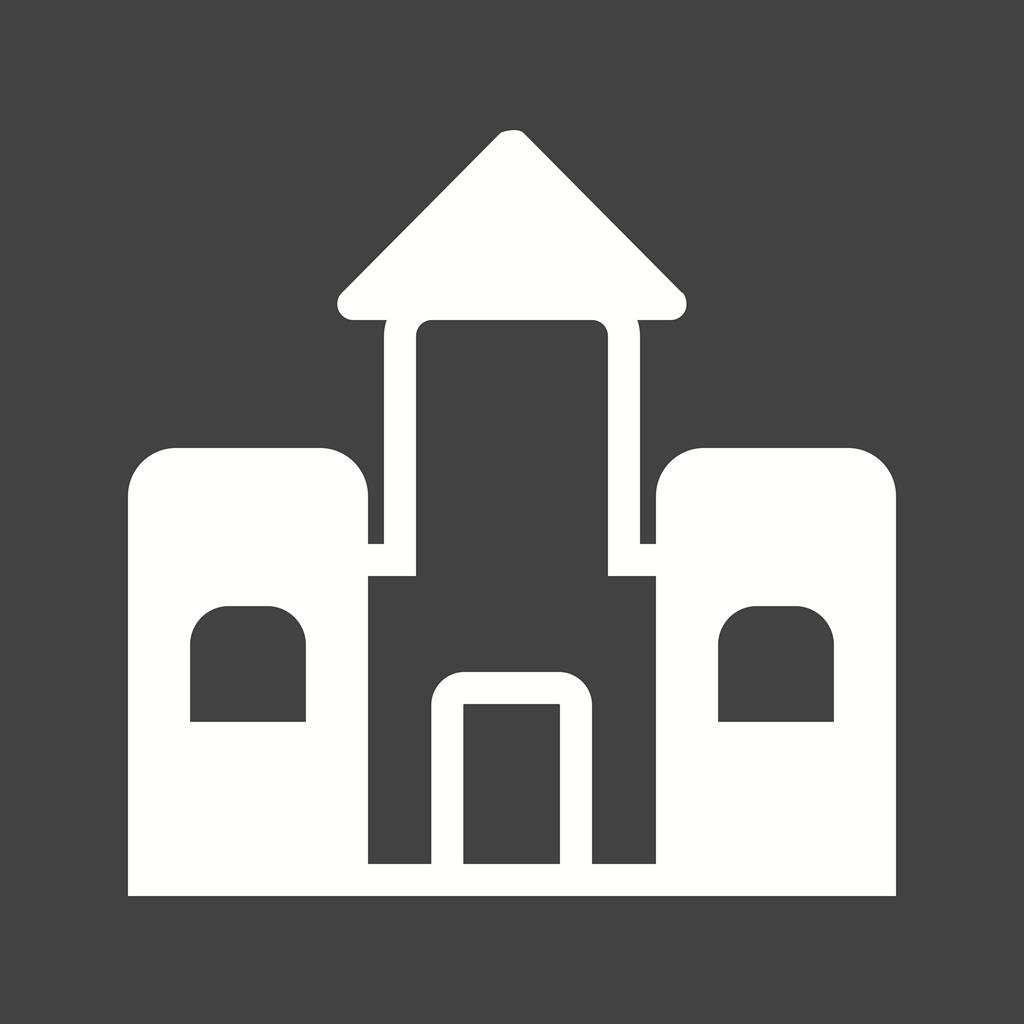 Castle Glyph Inverted Icon - IconBunny