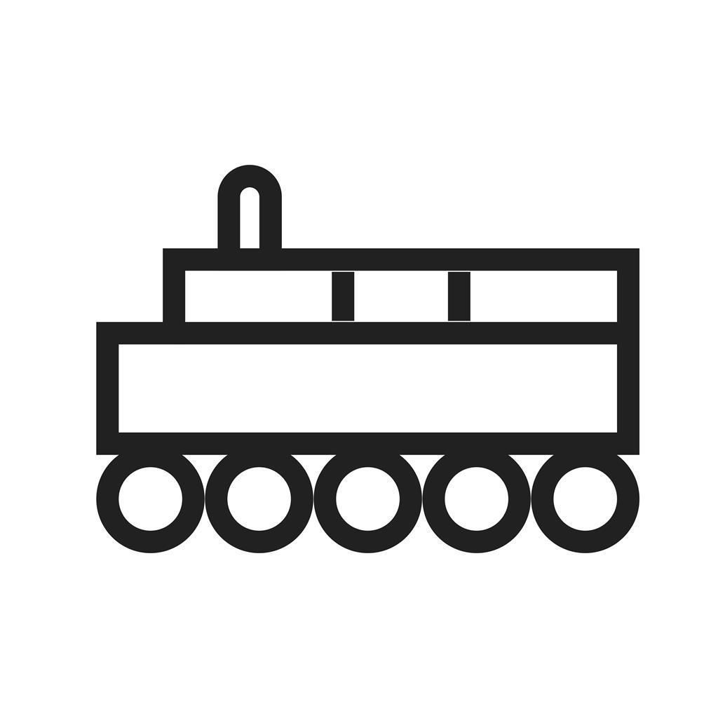 Toy Train II Line Icon - IconBunny