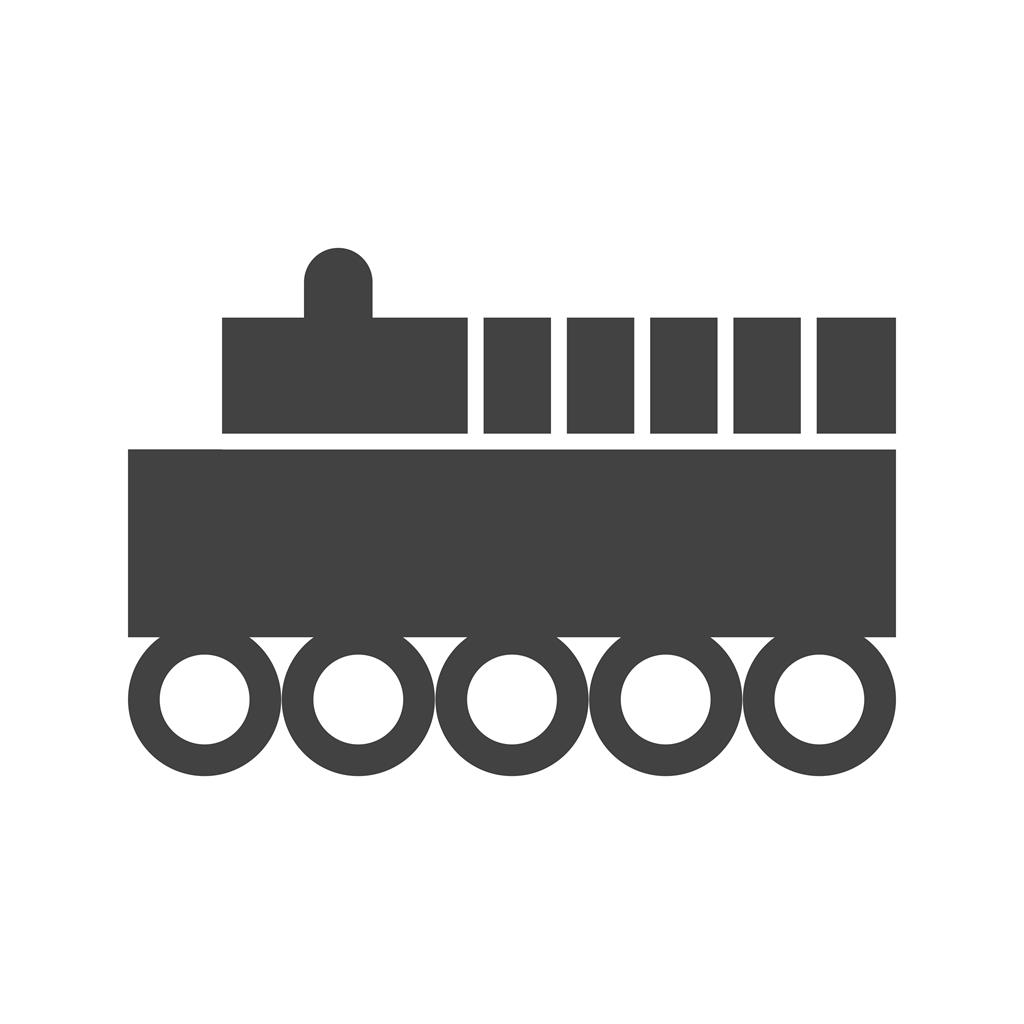 Toy Train II Glyph Icon - IconBunny
