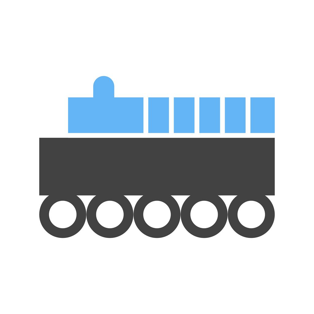 Toy Train II Blue Black Icon - IconBunny