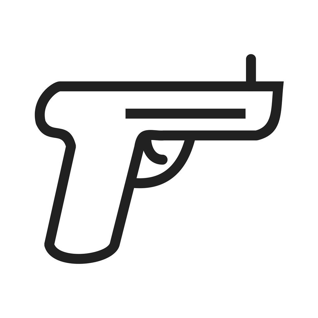 Toy Gun Line Icon - IconBunny