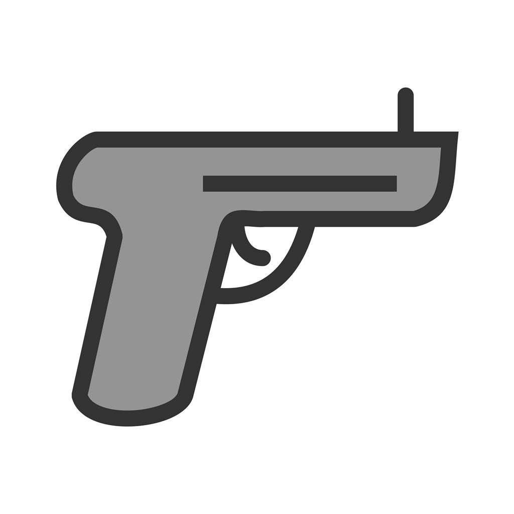 Toy Gun Line Filled Icon - IconBunny