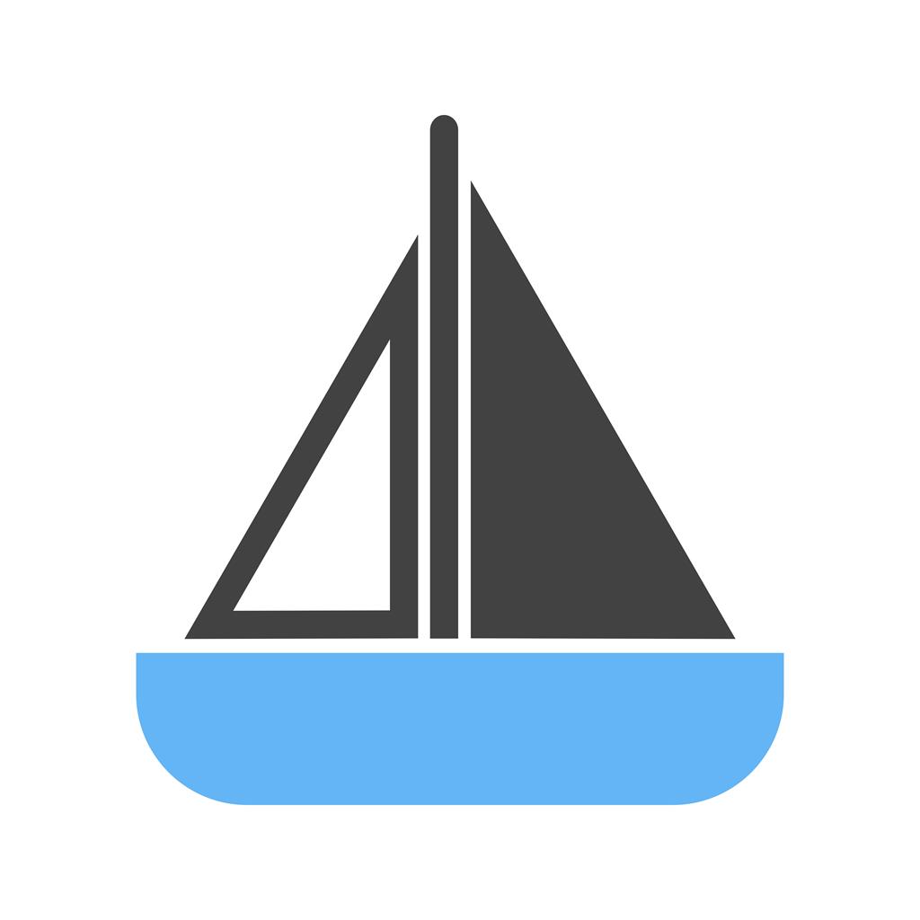Toy Boat Blue Black Icon - IconBunny