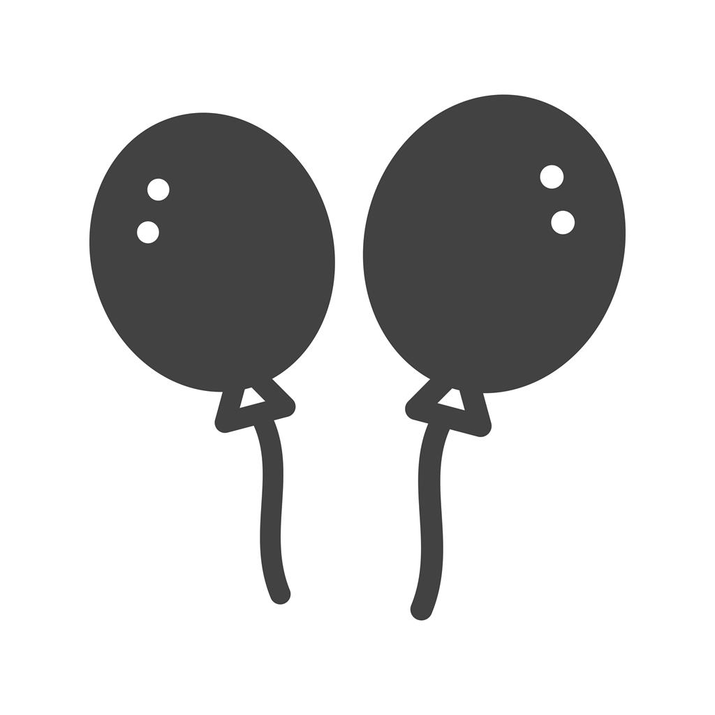 Balloons Glyph Icon - IconBunny
