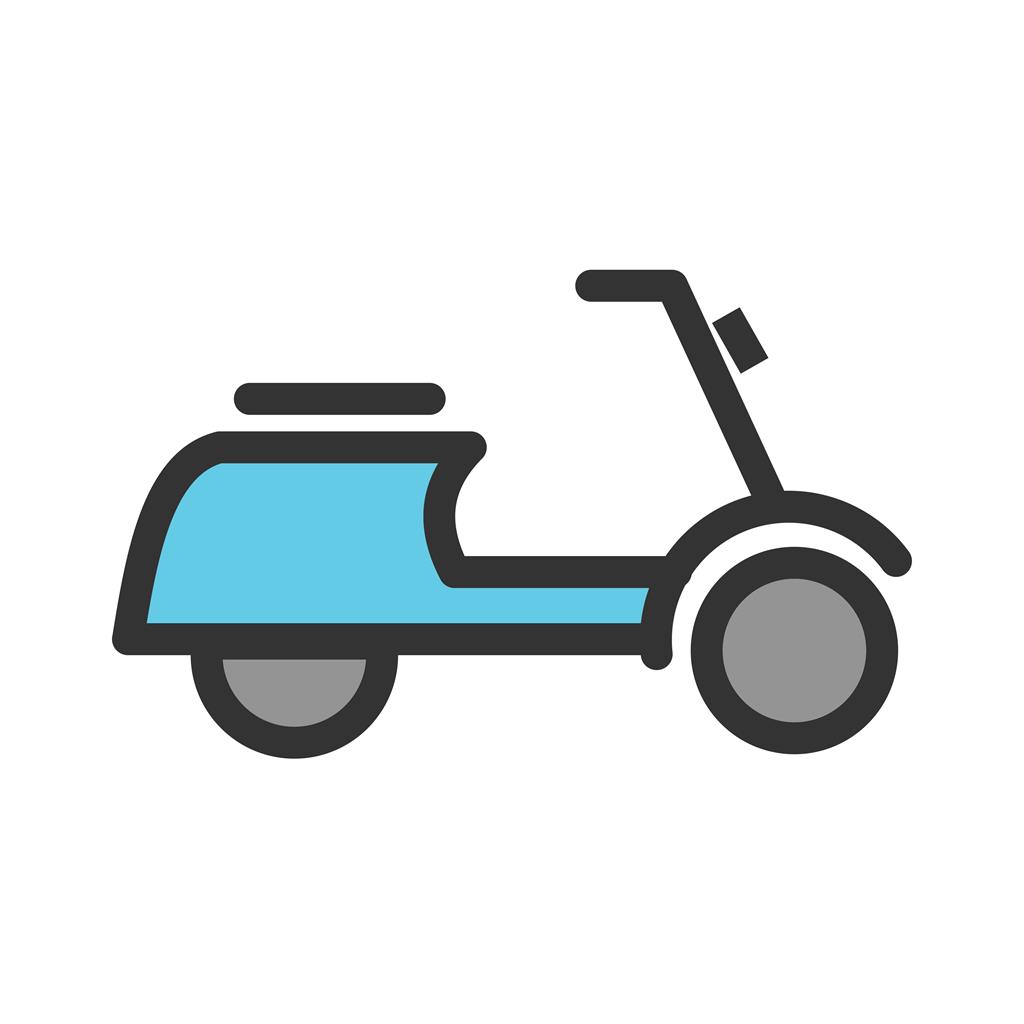 Toy Bike Line Filled Icon - IconBunny