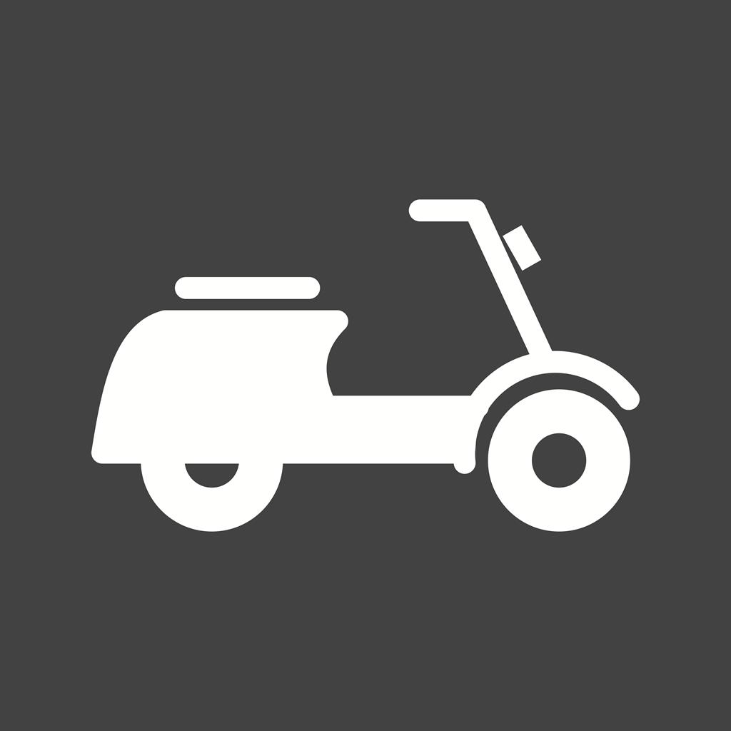 Toy Bike Glyph Inverted Icon - IconBunny
