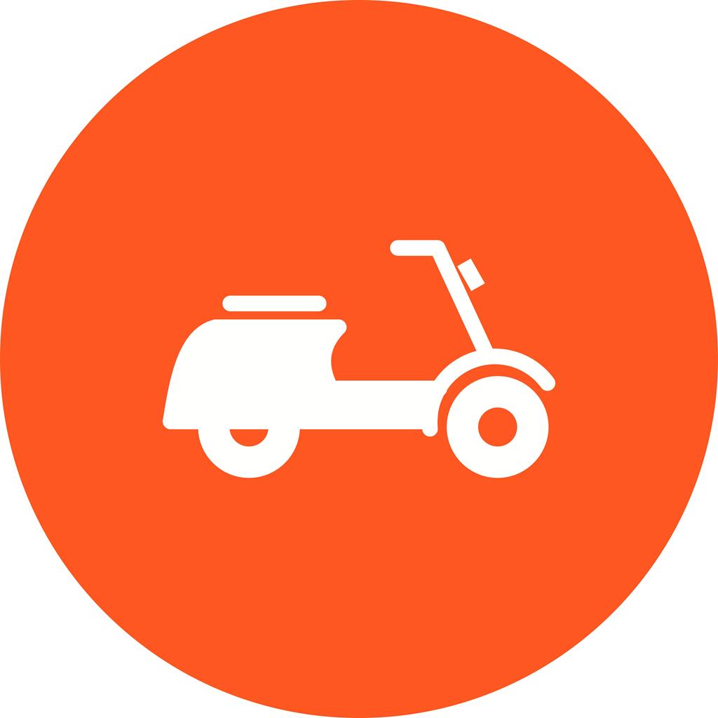 Toy Bike Flat Round Icon - IconBunny