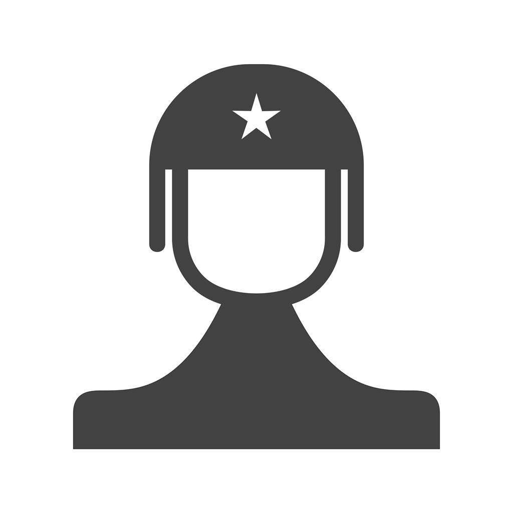 Soldier Glyph Icon - IconBunny