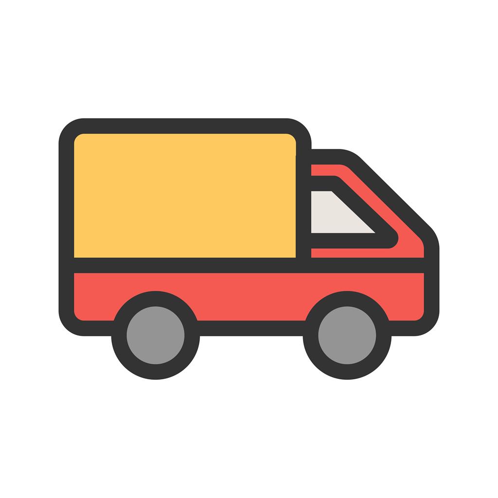 Toy Truck Line Filled Icon - IconBunny