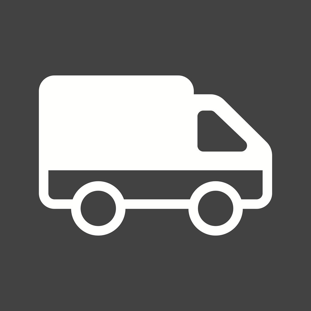 Toy Truck Glyph Inverted Icon - IconBunny