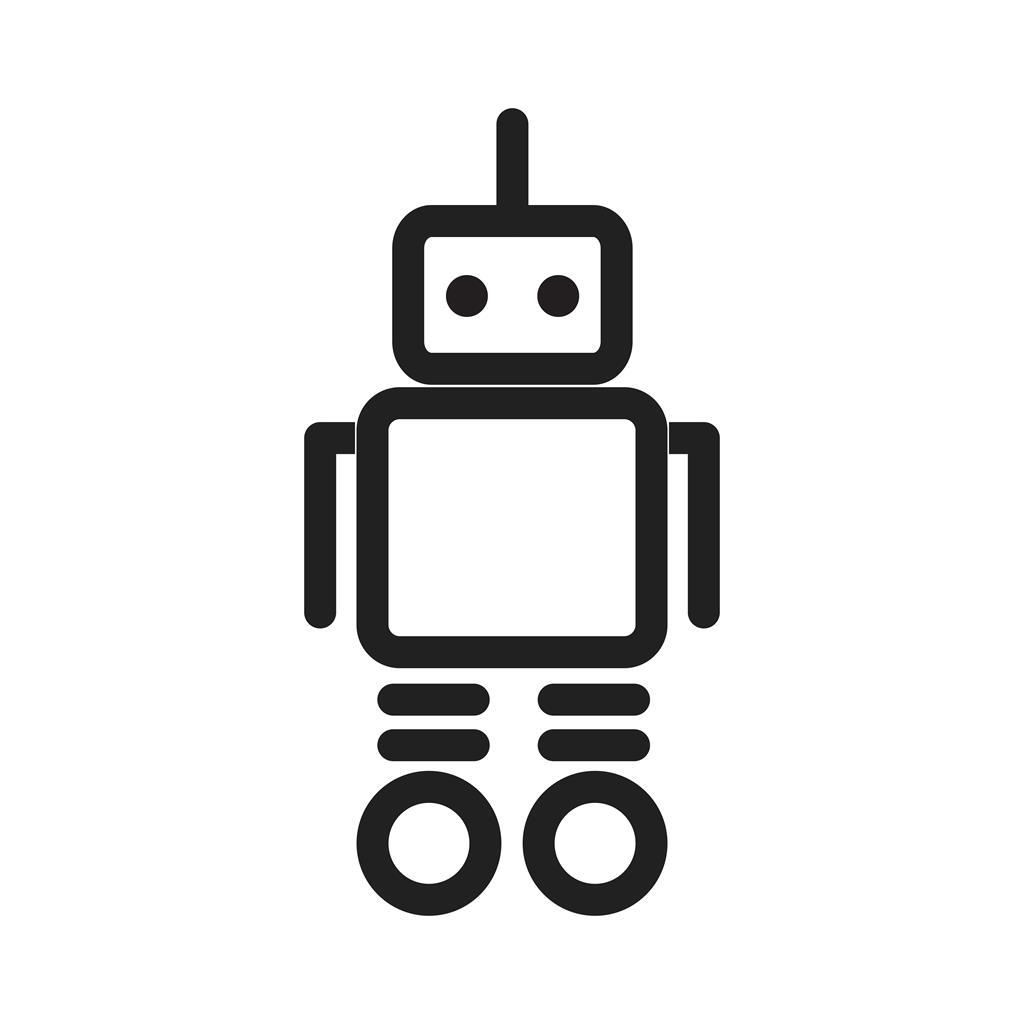 Robot Line Icon - IconBunny