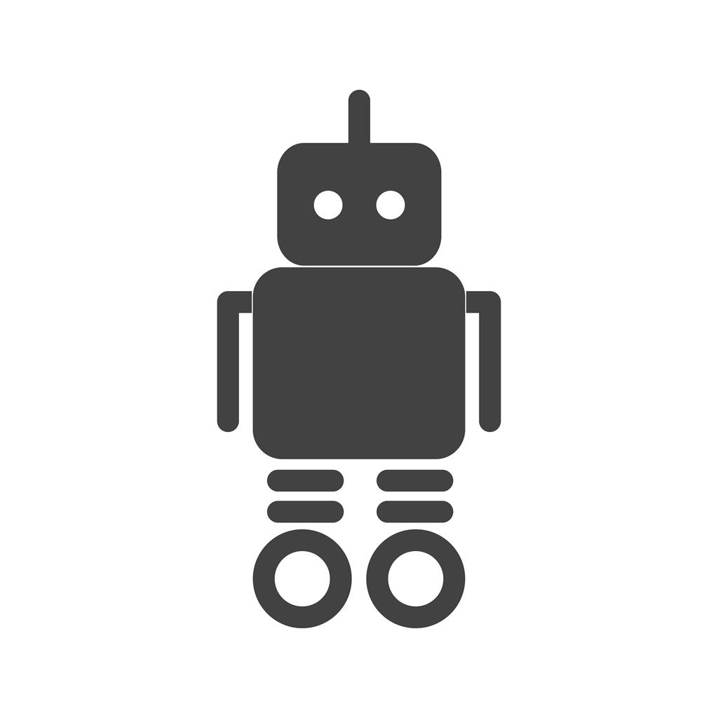 Robot Glyph Icon - IconBunny