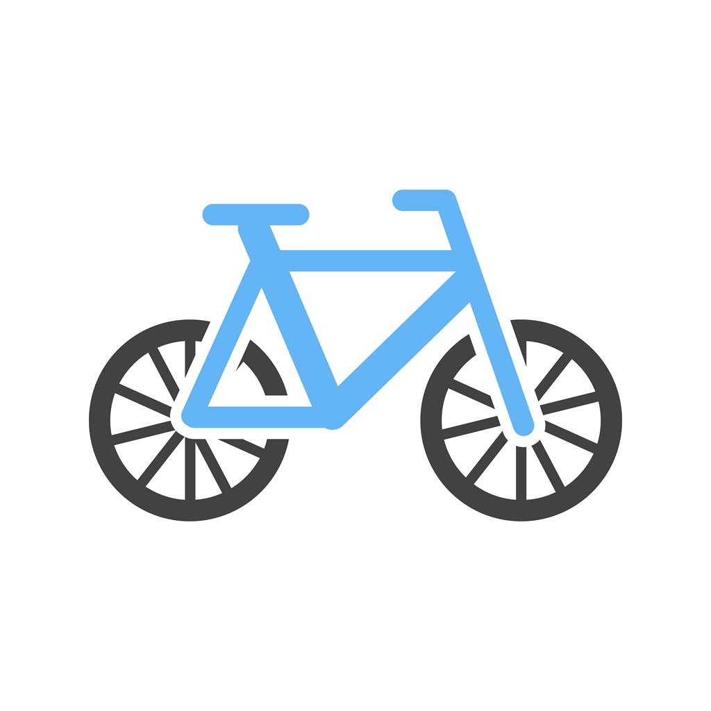 Bicycle Blue Black Icon - IconBunny