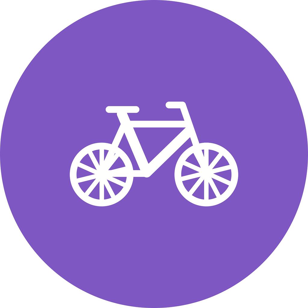 Bicycle Flat Round Icon - IconBunny
