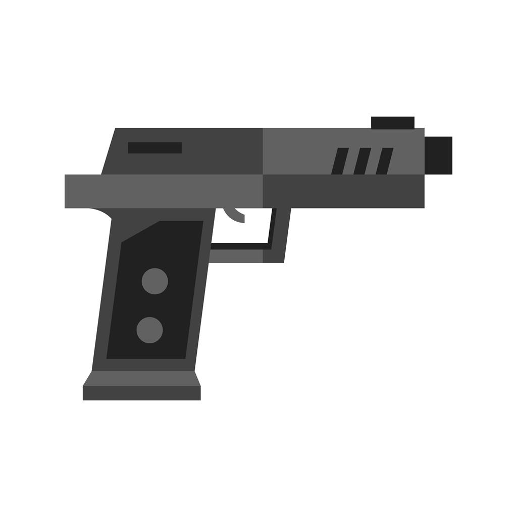 Pistol Flat Multicolor Icon - IconBunny