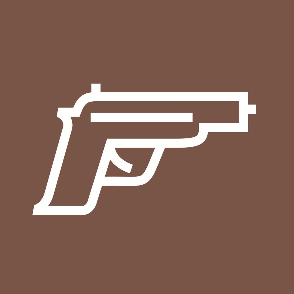 Pistol Line Multicolor B/G Icon - IconBunny
