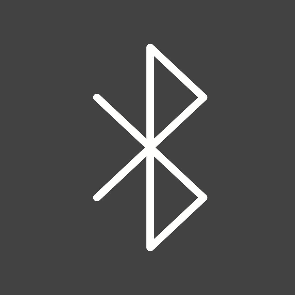 Bluetooth Line Inverted Icon - IconBunny