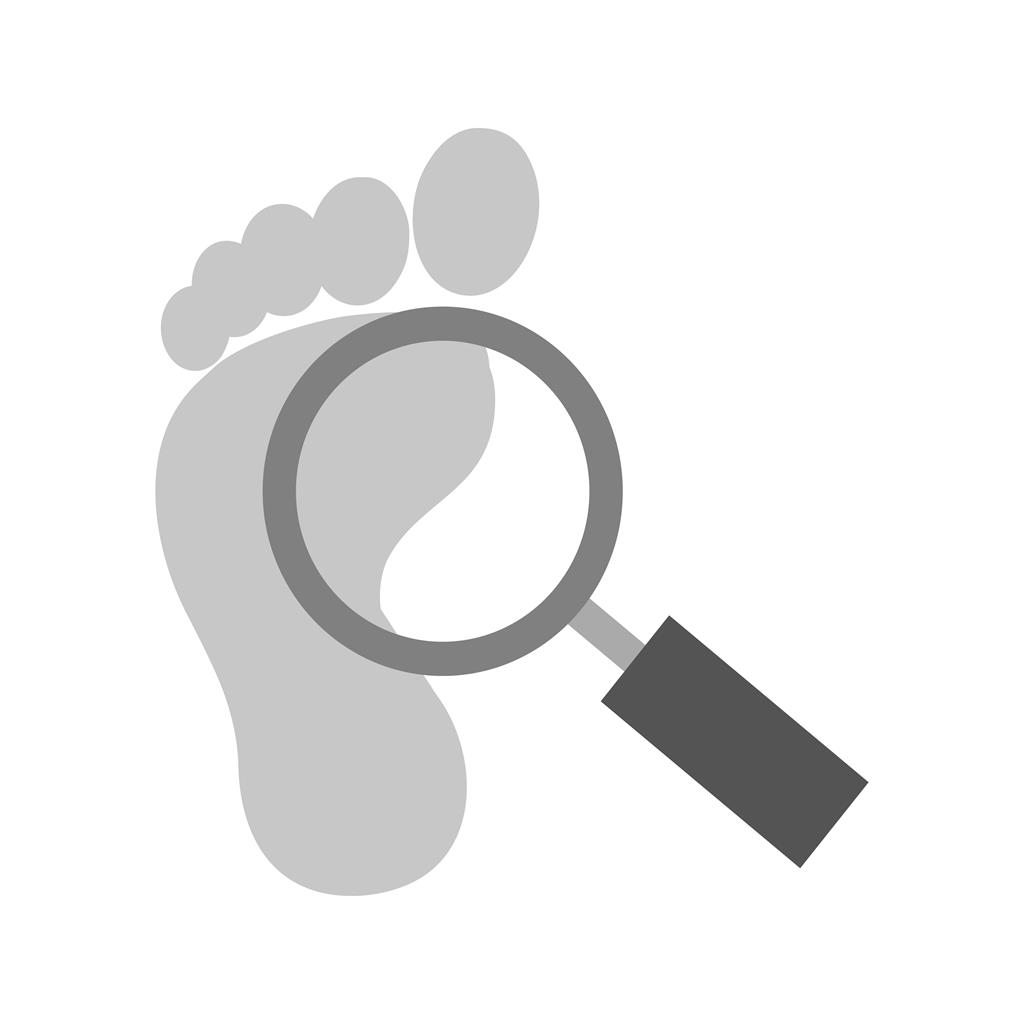 Footprint Greyscale Icon - IconBunny