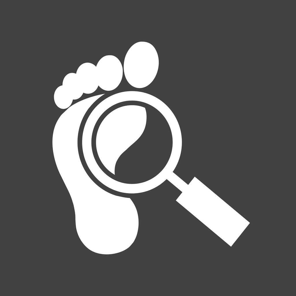 Footprint Glyph Inverted Icon - IconBunny