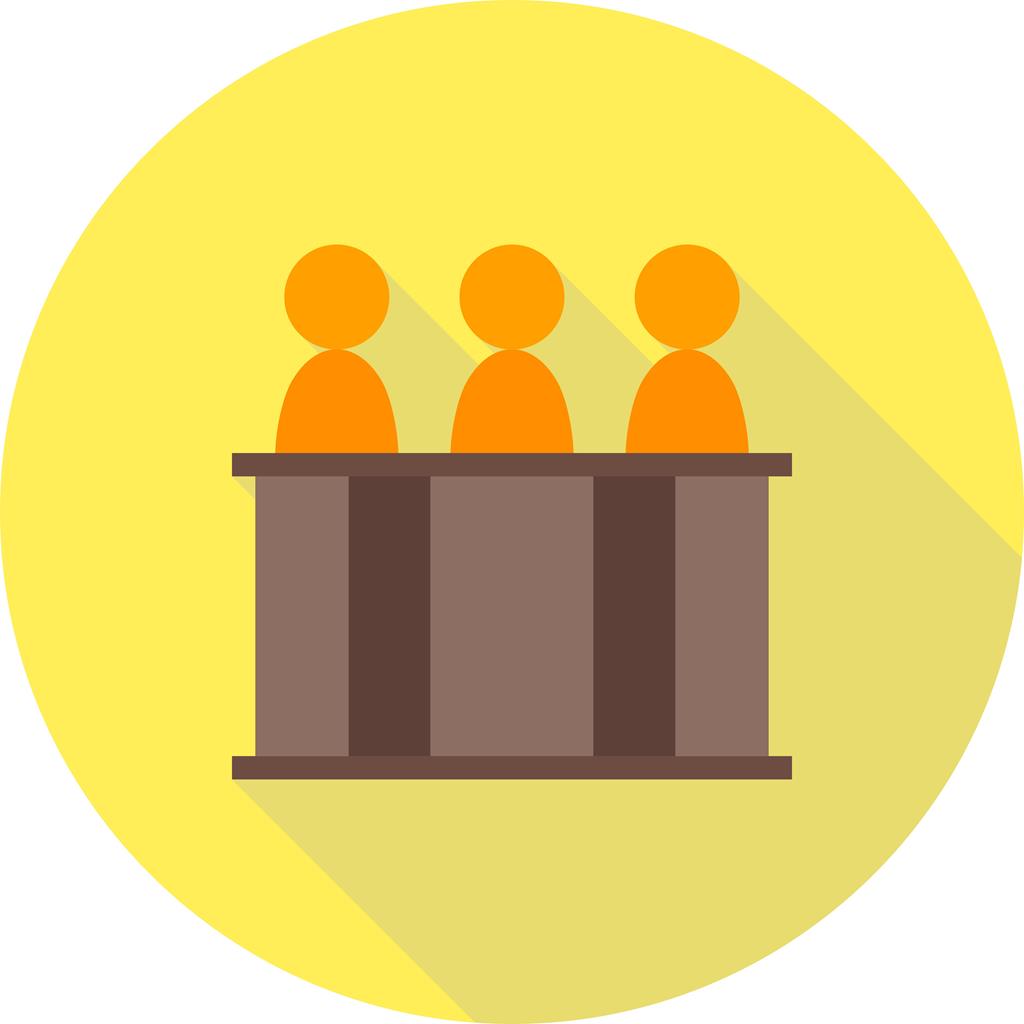 Panel of judges Flat Shadowed Icon - IconBunny