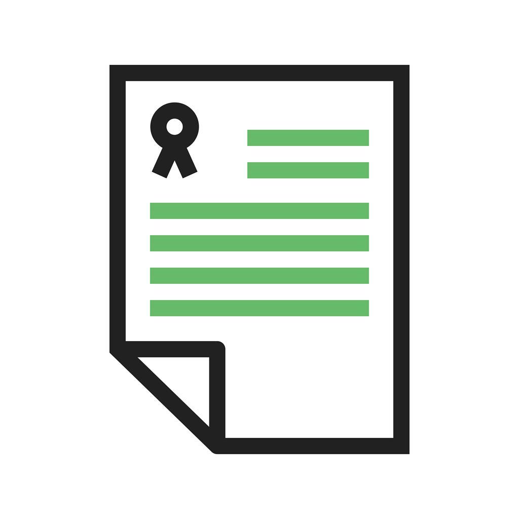 Legal Document Line Green Black Icon - IconBunny