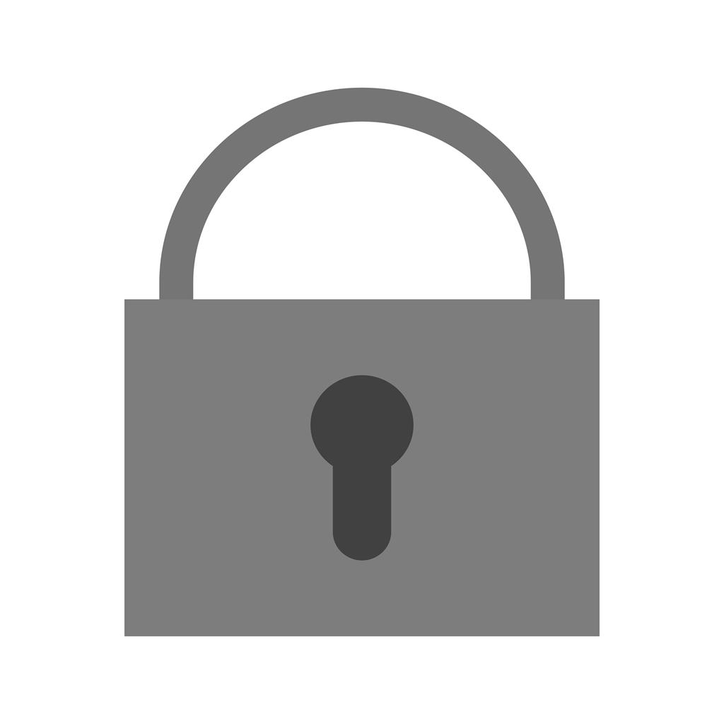 Lock Greyscale Icon - IconBunny