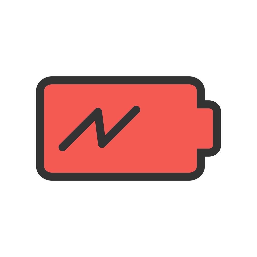 Battery Line Filled Icon - IconBunny