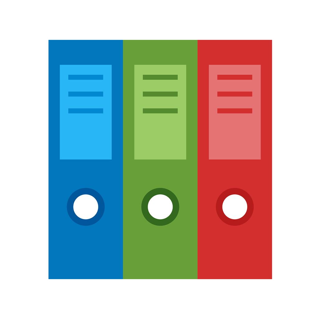 Files Flat Multicolor Icon - IconBunny