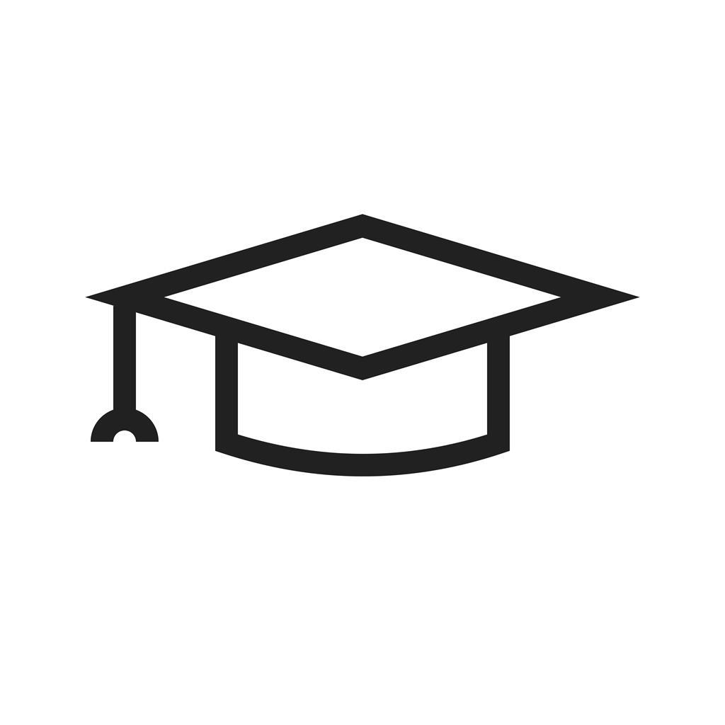 Graduate Hat Line Icon - IconBunny