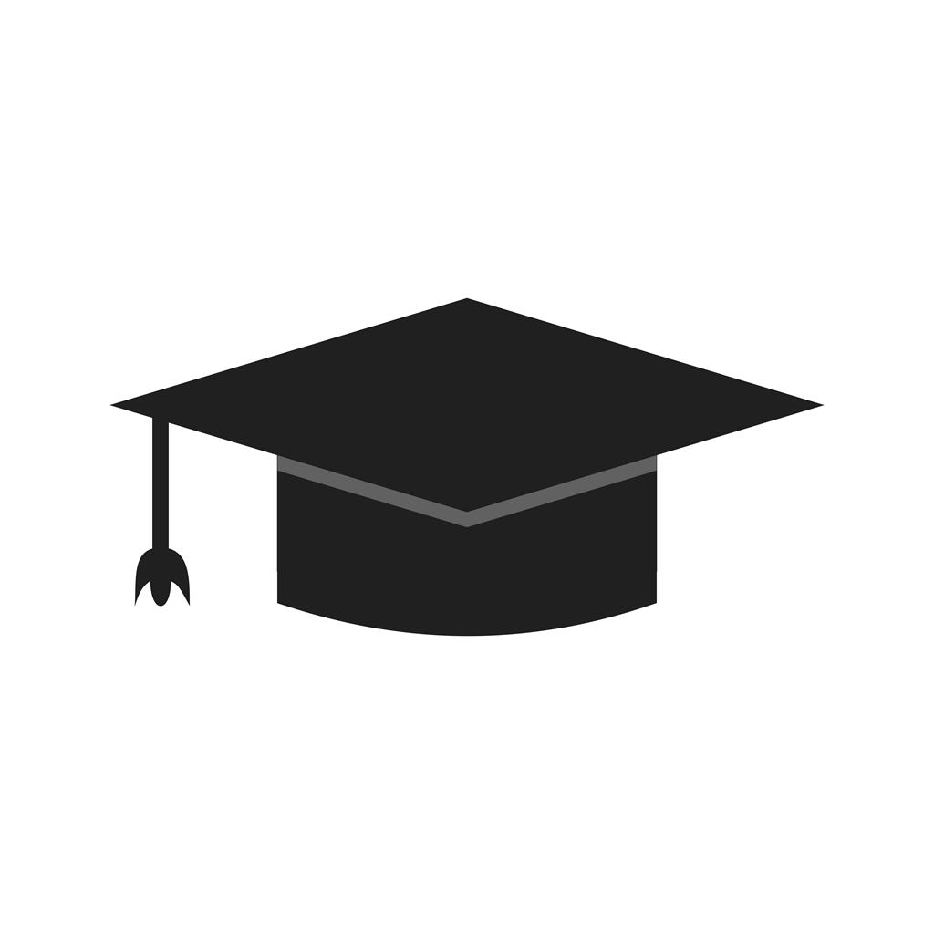 Graduate Hat Greyscale Icon - IconBunny