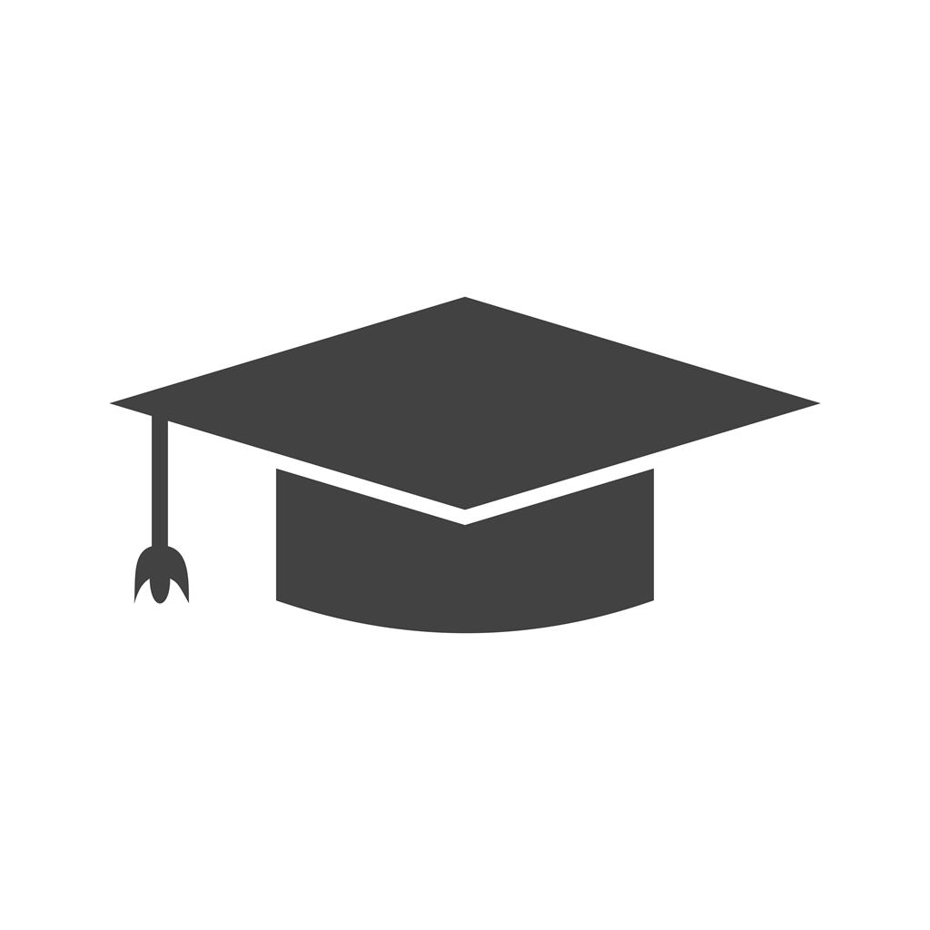 Graduate Hat Glyph Icon - IconBunny