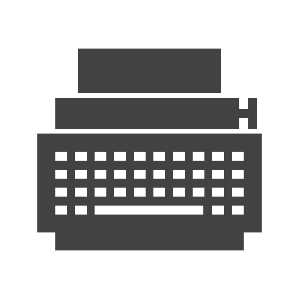 Typewriter Glyph Icon - IconBunny